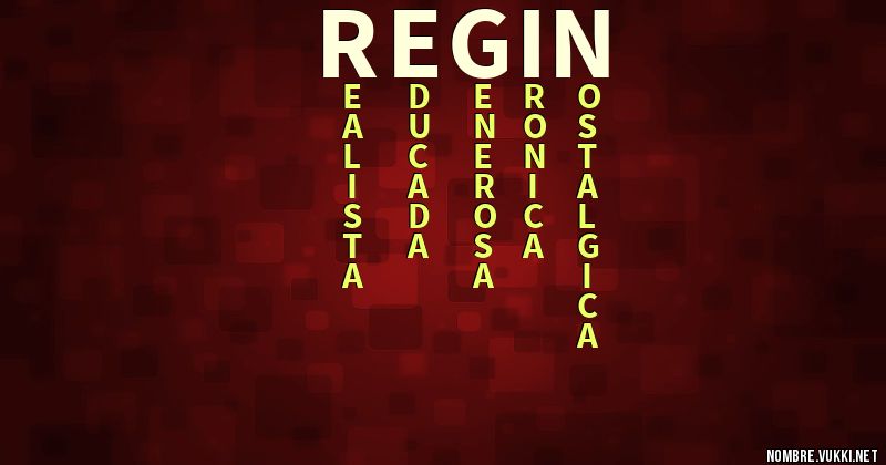 Acróstico regin