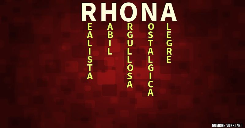 Acróstico rhona