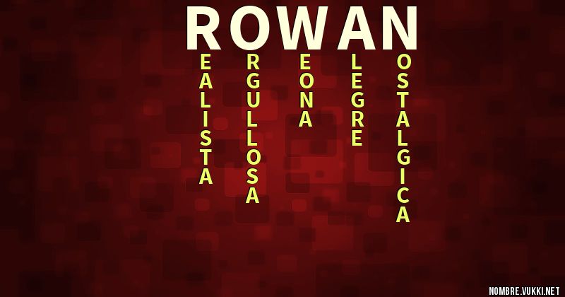 Acróstico rowan