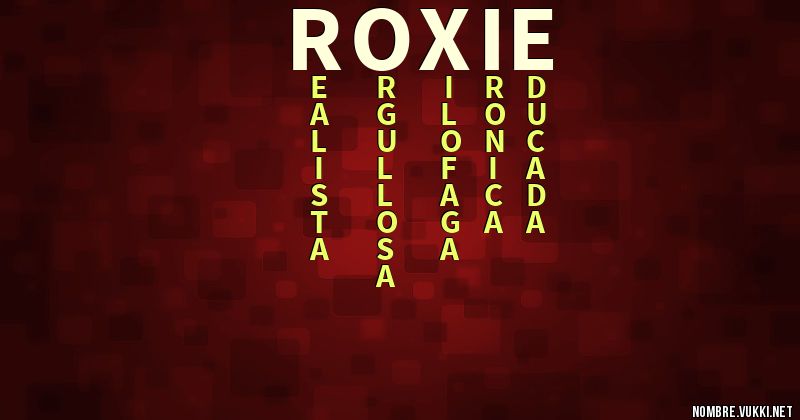 Acróstico roxie