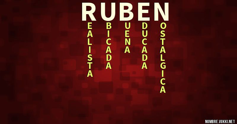 Acróstico rubÉn