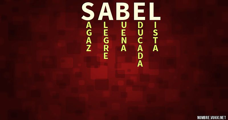 Acróstico sabel