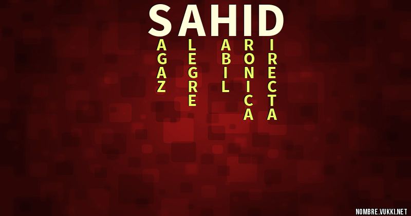 Acróstico sahid