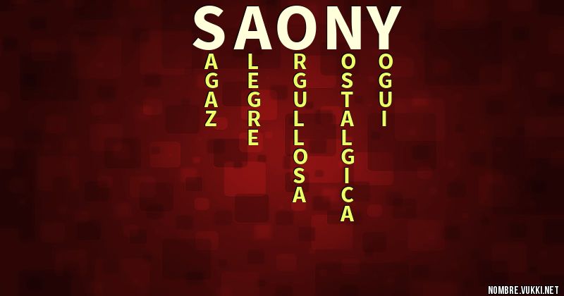 Acróstico saony