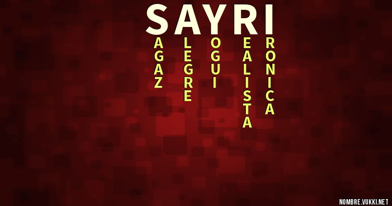 Acróstico sayri