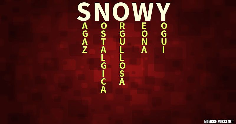 Acróstico snowy