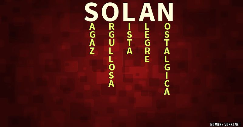 Acróstico solan
