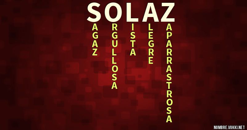 Acróstico solaz