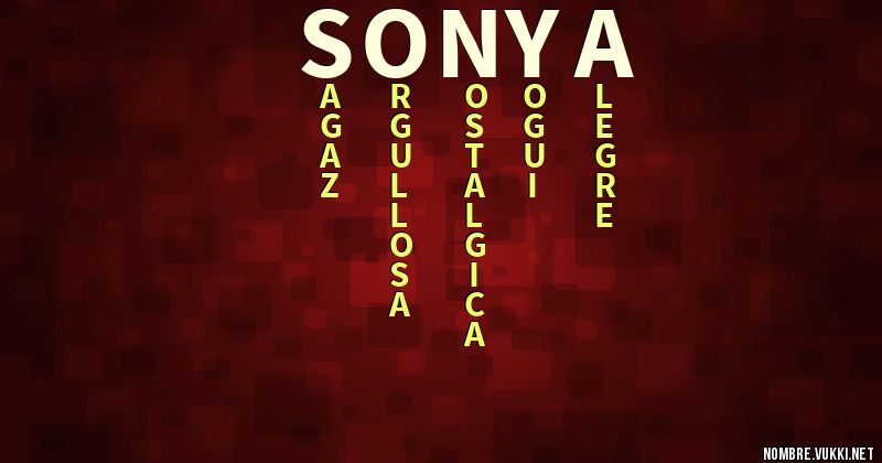 Acróstico sonya