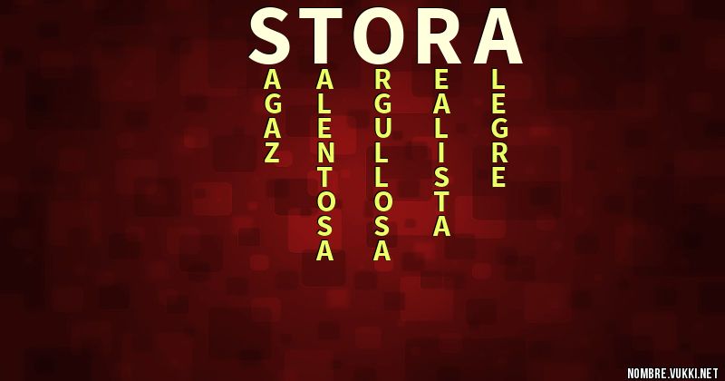 Acróstico stora