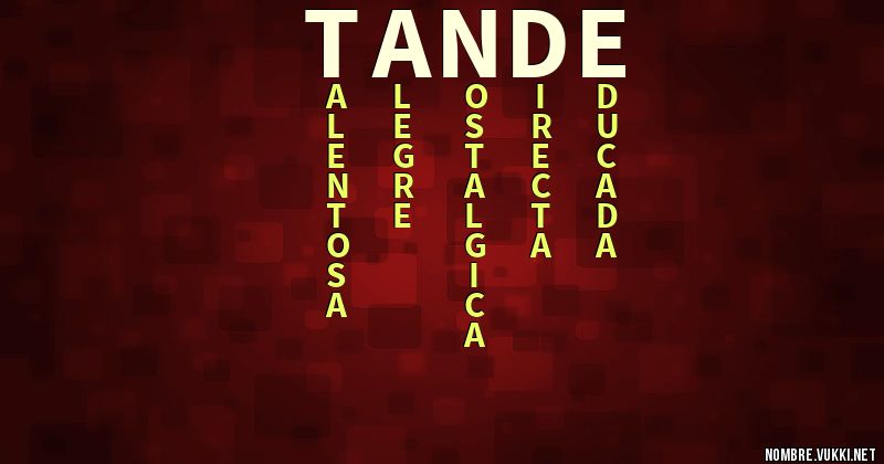 Acróstico tande