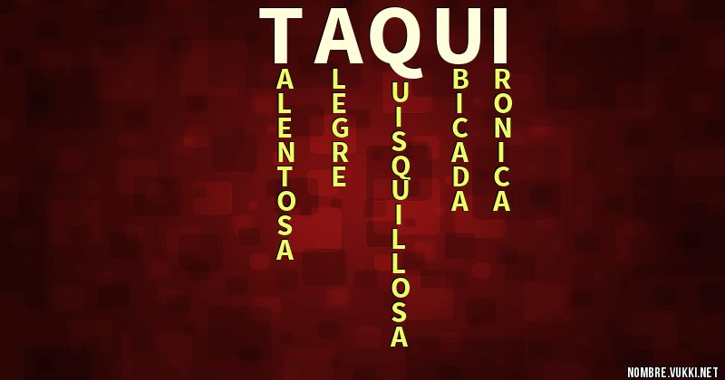 Acróstico taqui
