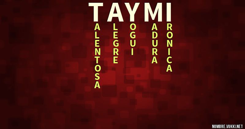 Acróstico taymi