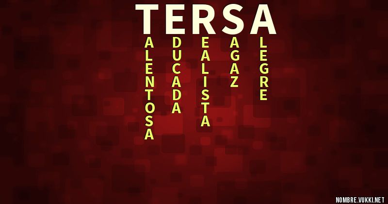 Acróstico tersa