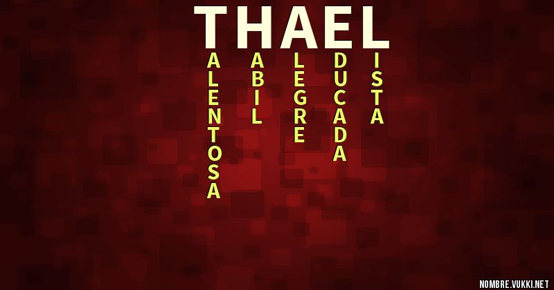 Acróstico thael