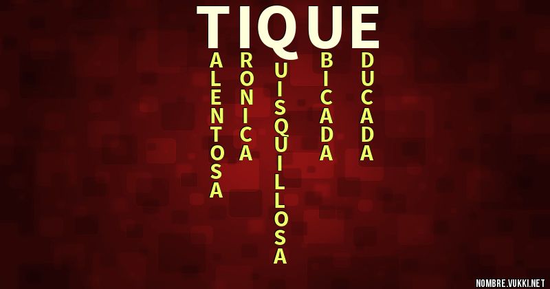 Acróstico tique
