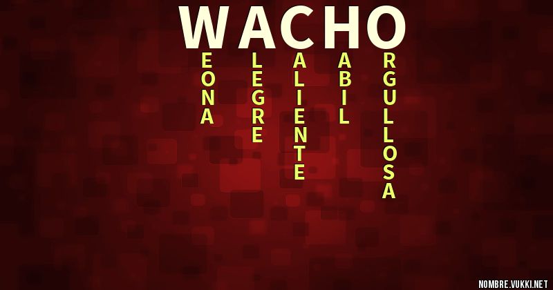 Acróstico wacho