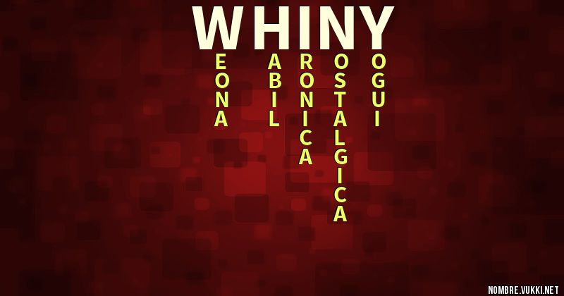 Acróstico whiny