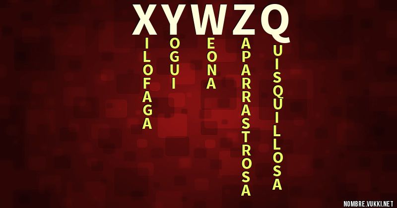 Acróstico xywzq