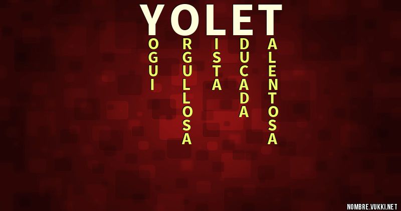 Acróstico yolet