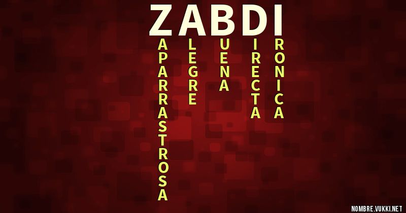 Acróstico zabdi