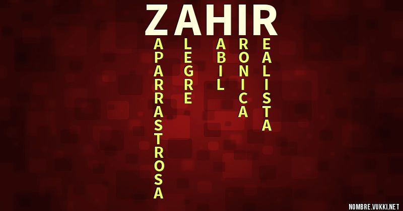 Acróstico zahir