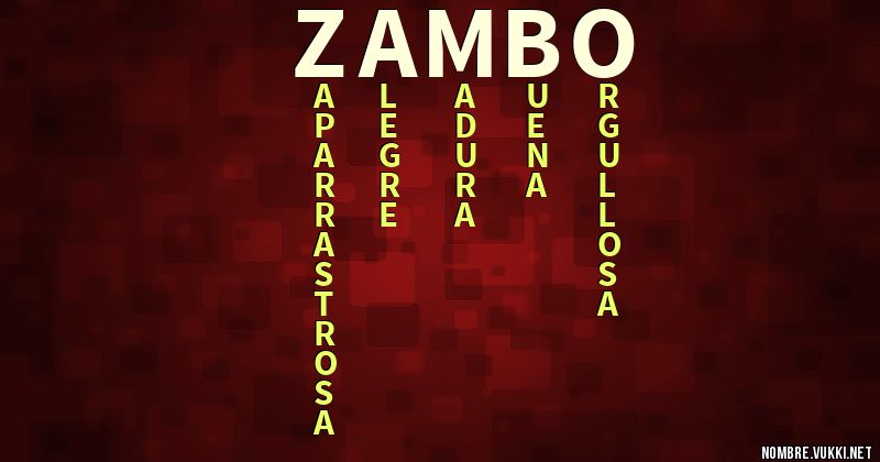 Acróstico zambo