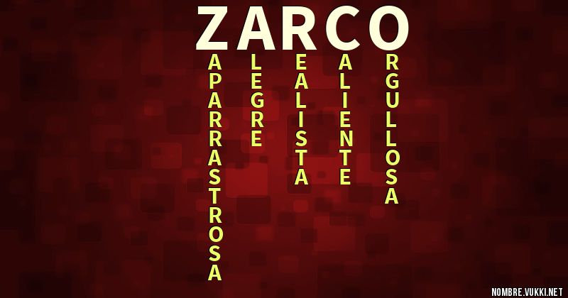Acróstico zarco