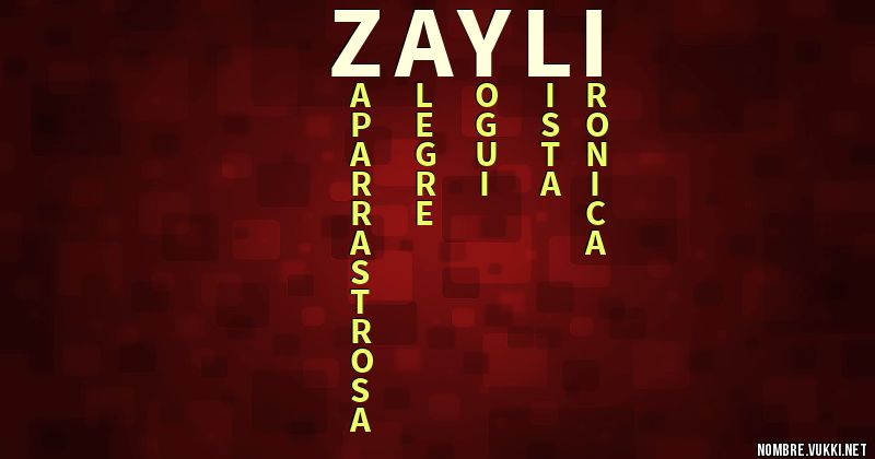 Acróstico zayli