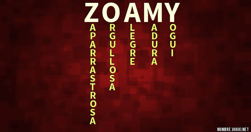 Acróstico zoamy