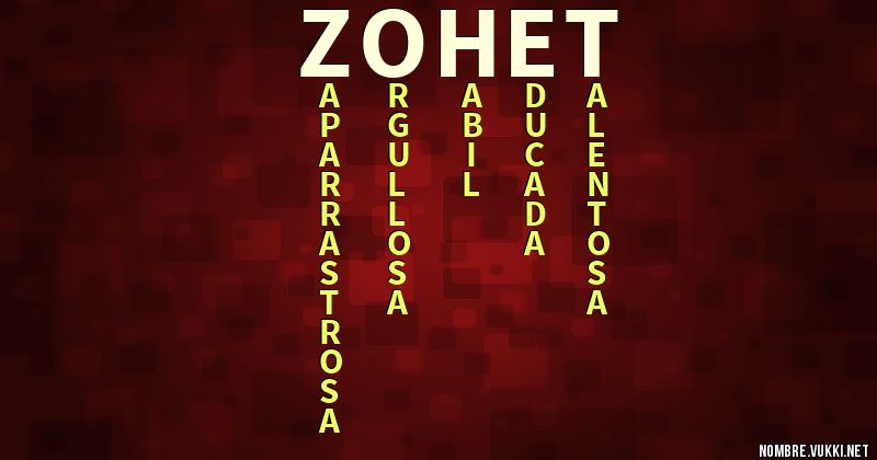 Acróstico zohet