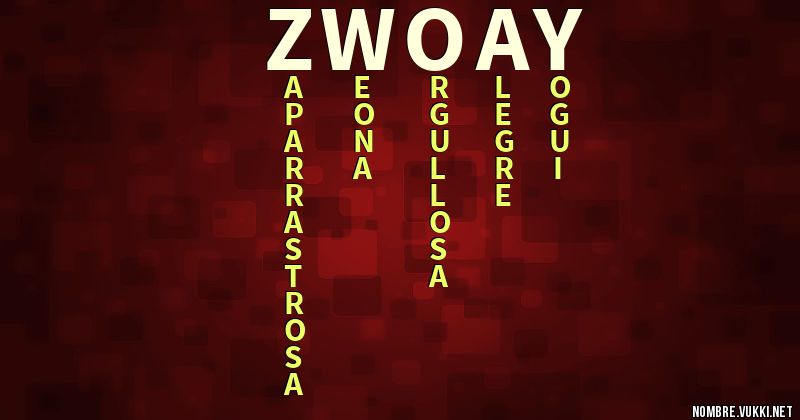 Acróstico zwoay
