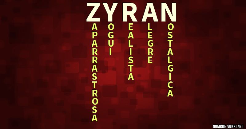 Acróstico zyran