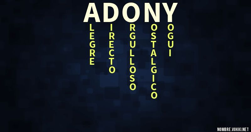 Acróstico adony