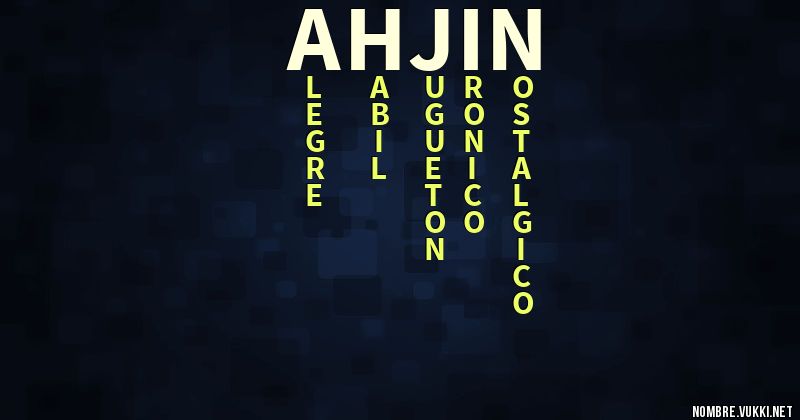 Acróstico ahjin