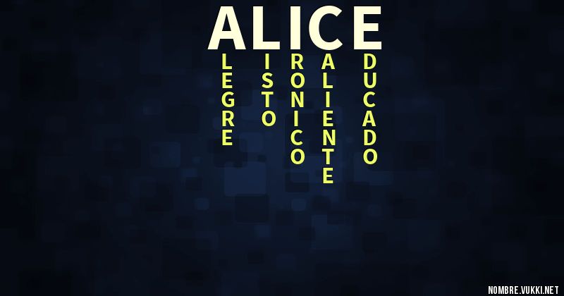 Acróstico alice