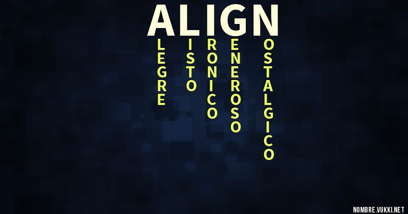 Acróstico align