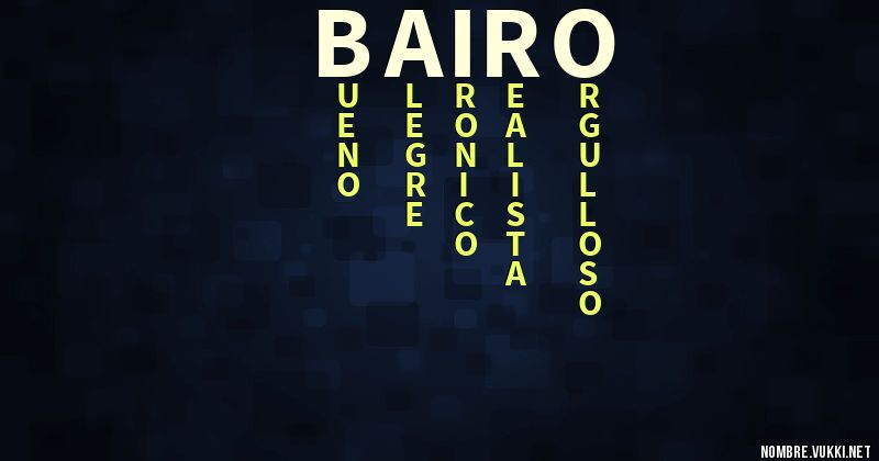 Acróstico bairo