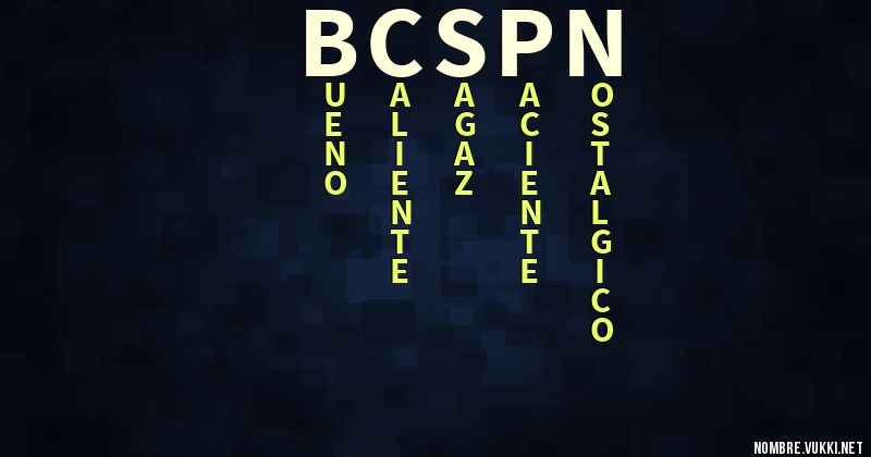 Acróstico bcspn