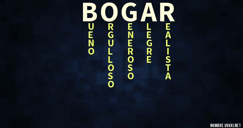 Acróstico bogar