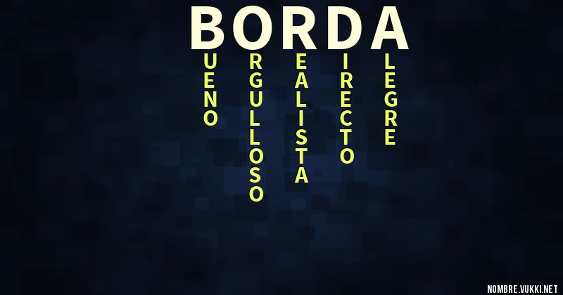 Acróstico borda