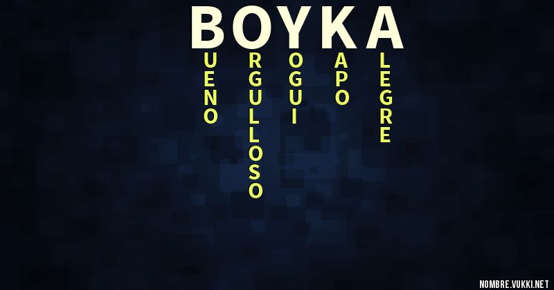 Acróstico boyka