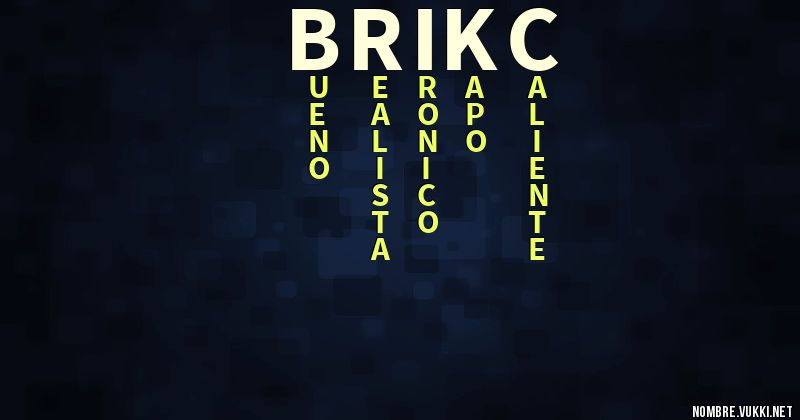 Acróstico brikc