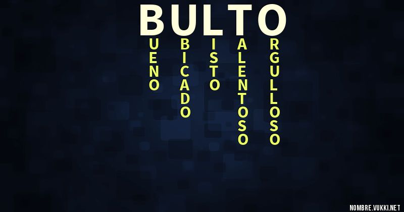 Acróstico bulto