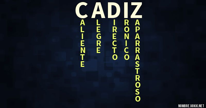 Acróstico cadiz