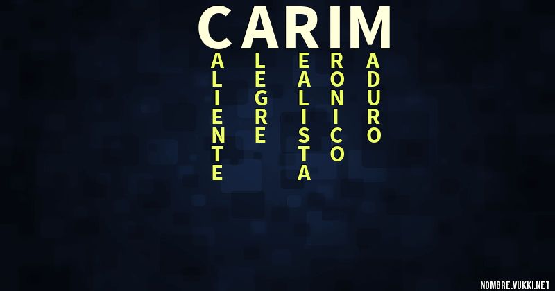 Acróstico carim