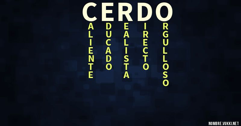 Acróstico cerdo