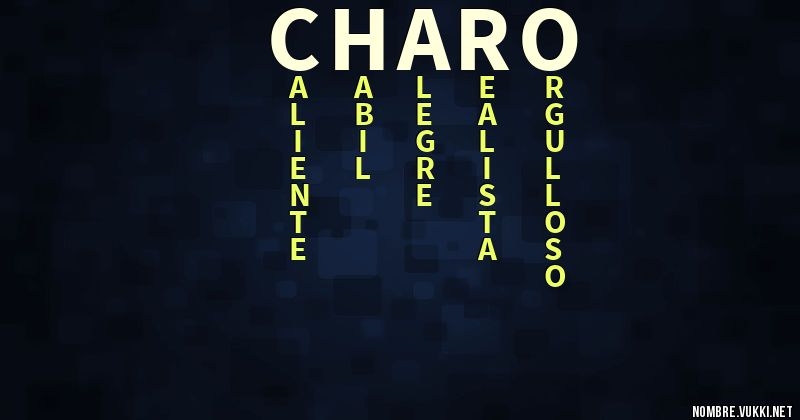 Acróstico charo