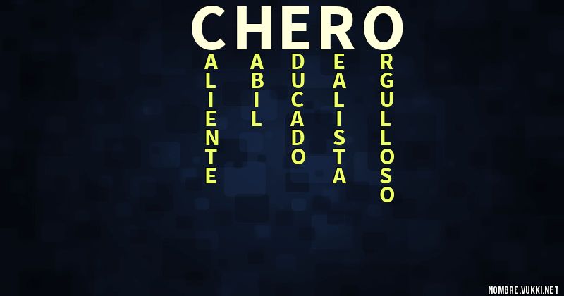 Acróstico chero