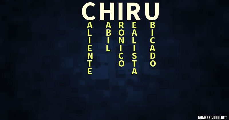 Acróstico chiru